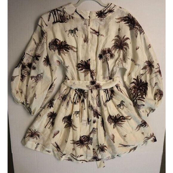 Banana Republic 849578-04 Women's Sz XS Beige Safari Landscape Linen Dress - Picture 13 of 15